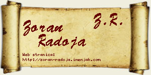 Zoran Radoja vizit kartica